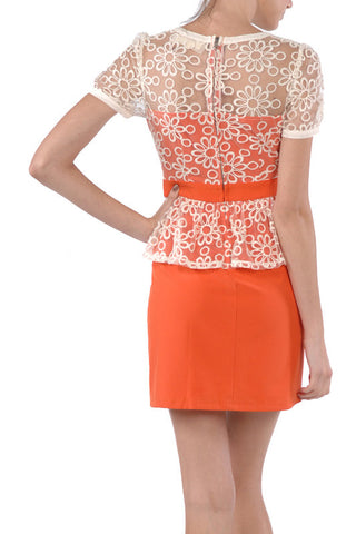 White Lace On Orange