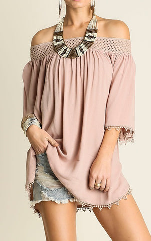 Cream Off The Shoulder Blouse