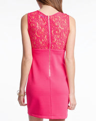 Sleeveless Lace Mini Dress With Cut Out Detail
