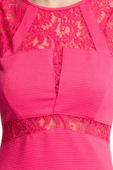 Sleeveless Lace Mini Dress With Cut Out Detail