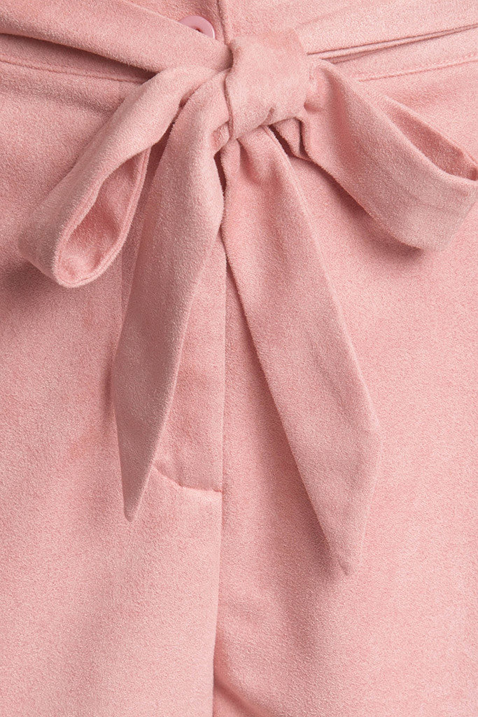 Pink suede shorts outlet