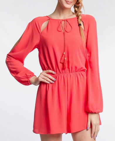 Wear Any Where Coral Romper