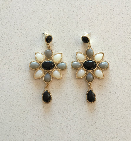 Stone Drop Earrings, Available in 2 Colors